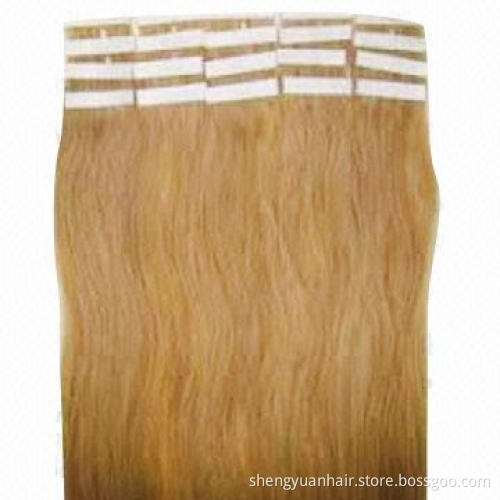 Super Quality Wholesale Cheap Silk Straight Indian Remy Human Double-sided Tape Hair Weft